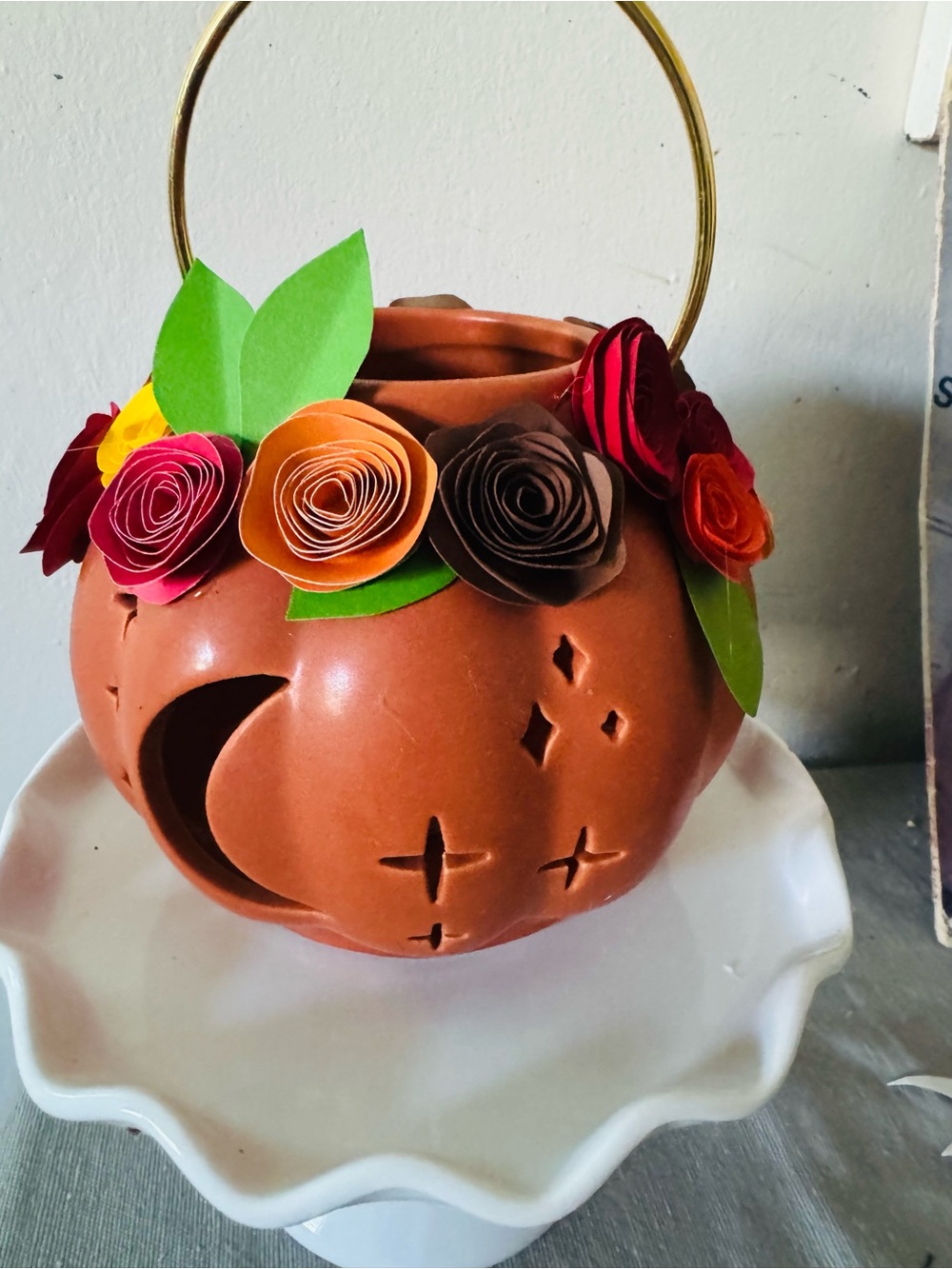Ceramic pumpkin lantern
